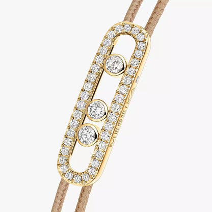 [Mystic JURI]Messika Care(s) pink cord pavé bracelet