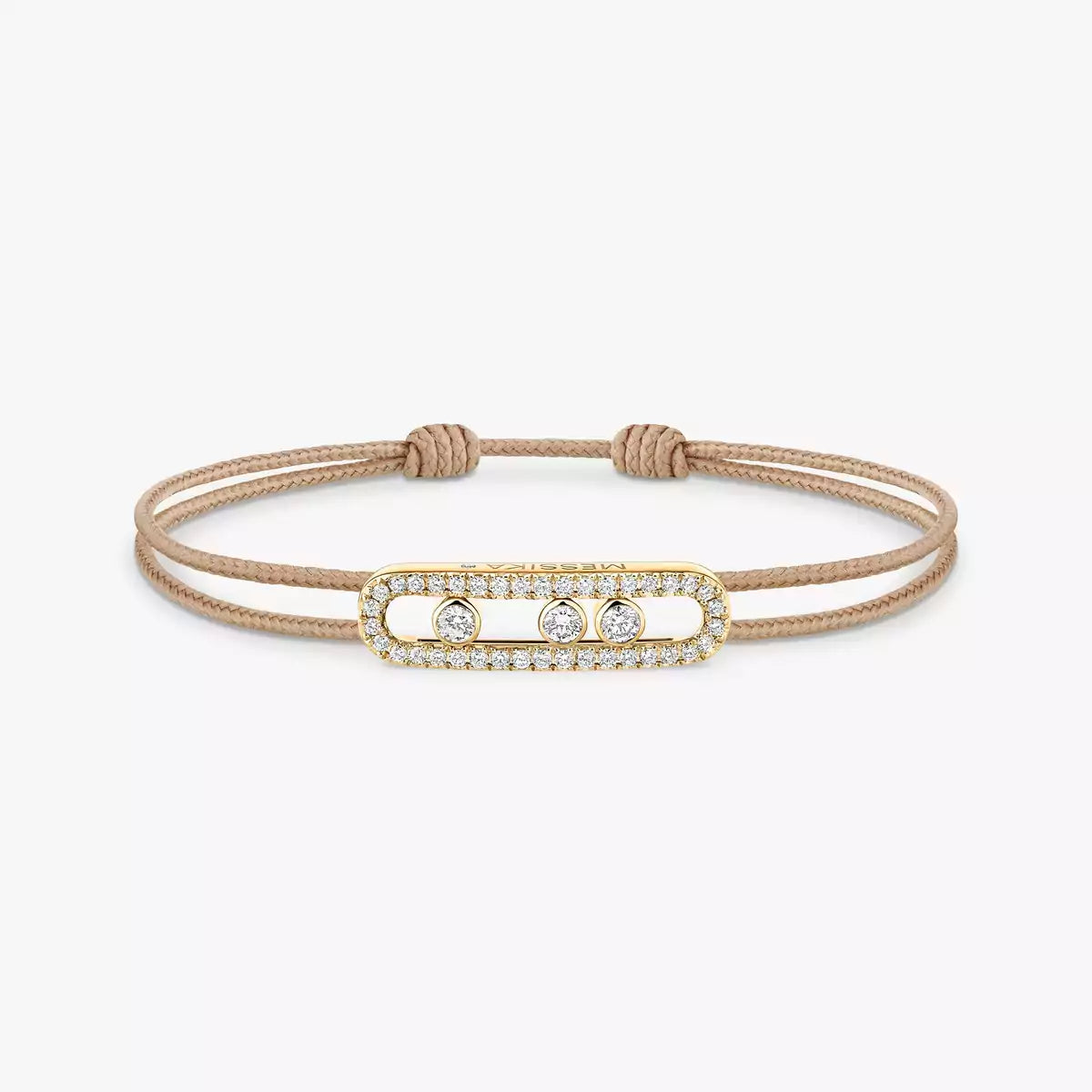 [Mystic JURI]Messika Care(s) pink cord pavé bracelet