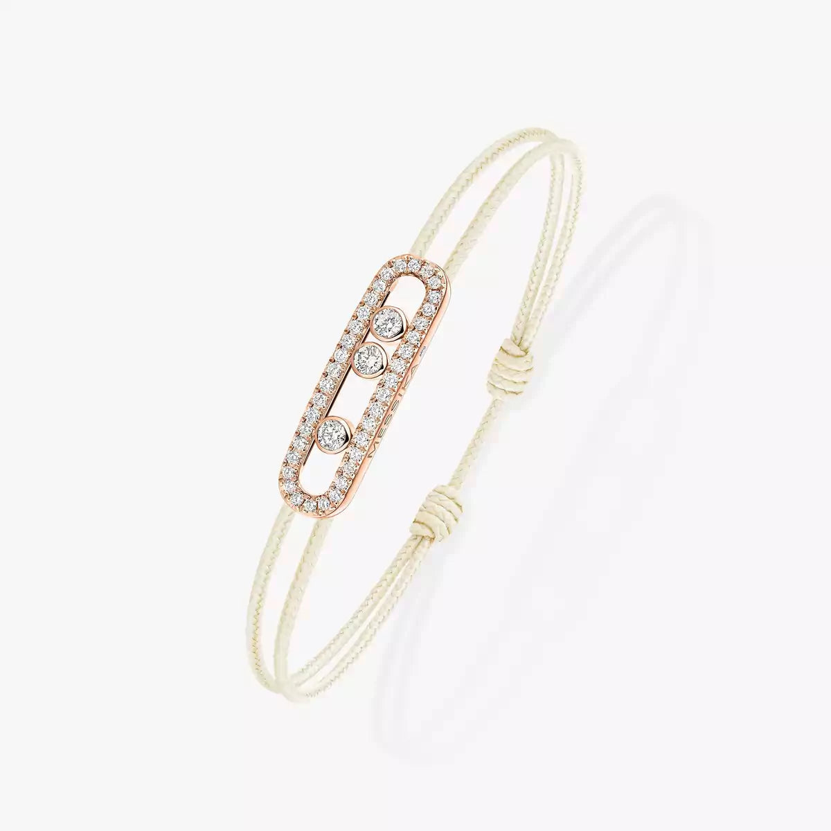 [Mystic JURI]Messika Care(s) pink cord pavé bracelet