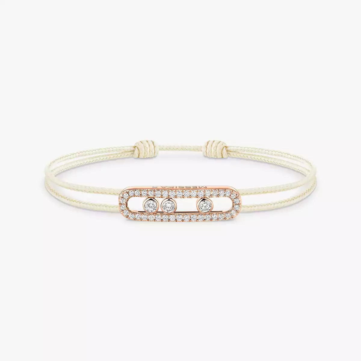 [Mystic JURI]Messika Care(s) pink cord pavé bracelet