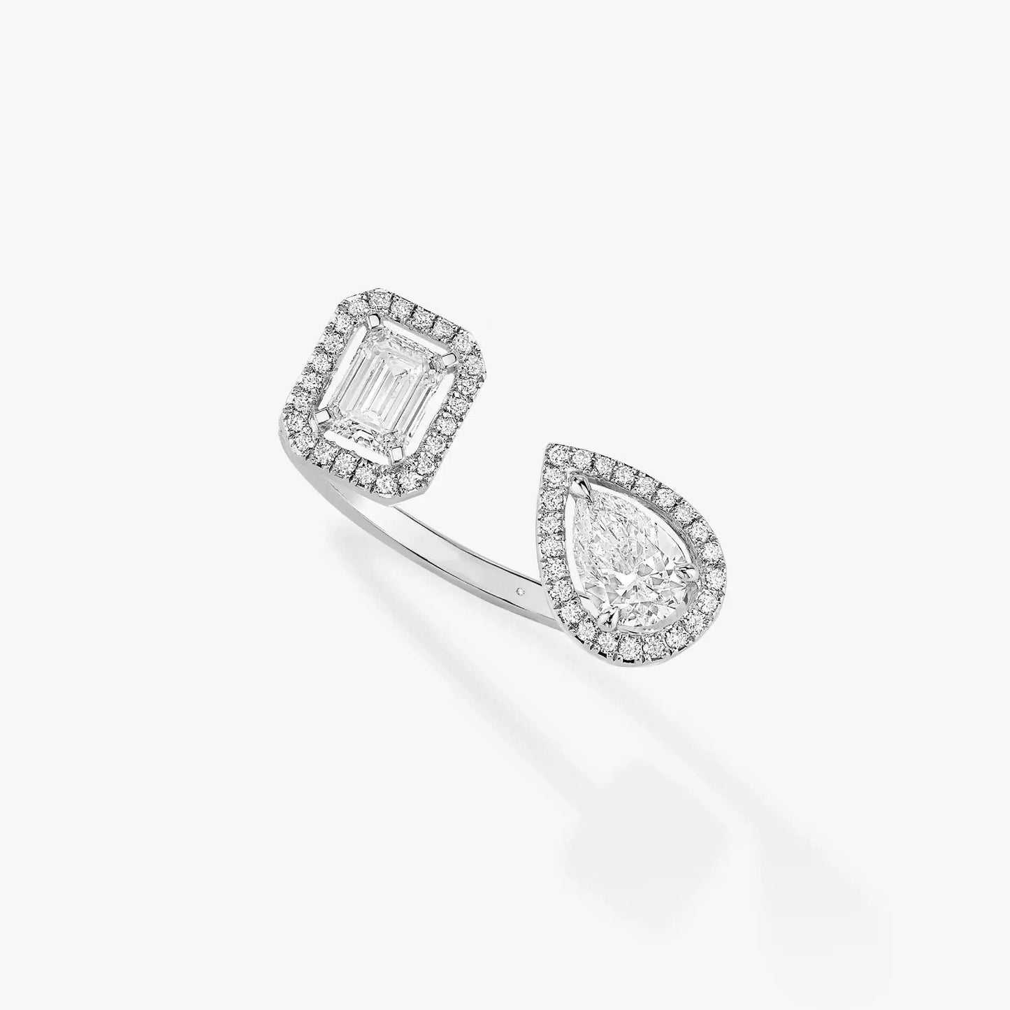 [Mystic JURI]MY TWIN TOI & MOI SILVER DIAMOND RING