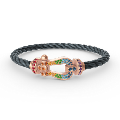 [Mystic]FORCE LARGE HORSESHOE  COLORED DIAMOND BRACELET ROSE GOLD