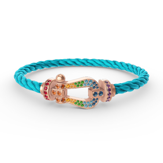 [Mystic]FORCE LARGE HORSESHOE  COLORED DIAMOND BRACELET ROSE GOLD