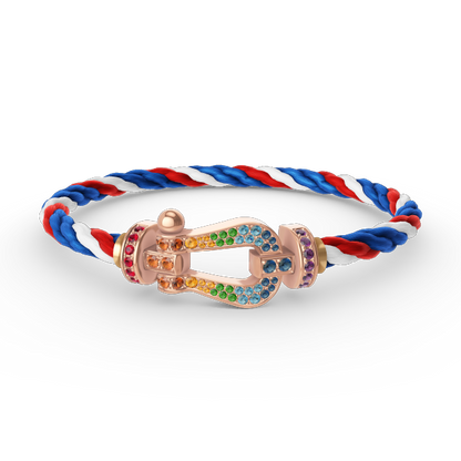 [Mystic]FORCE LARGE HORSESHOE  COLORED DIAMOND BRACELET ROSE GOLD