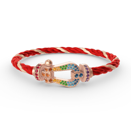 [Mystic]FORCE LARGE HORSESHOE  COLORED DIAMOND BRACELET ROSE GOLD