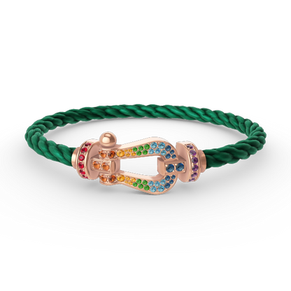 [Mystic]FORCE LARGE HORSESHOE  COLORED DIAMOND BRACELET ROSE GOLD