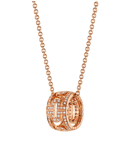 [Mystic]PARENTESI NECKLACE PINK GOLD DIAMOND