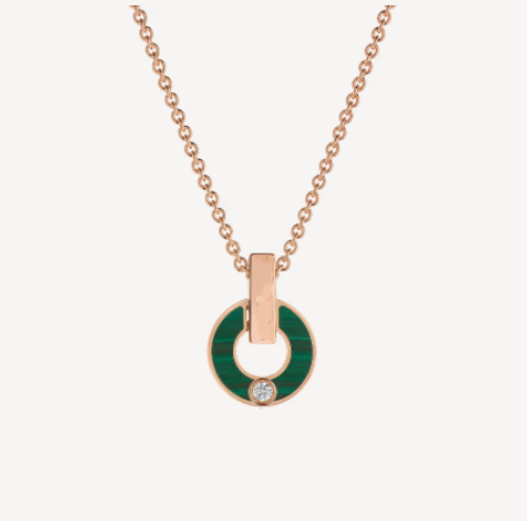 [Mystic]GARI NECKLACE PINK GOLD MALACHITE