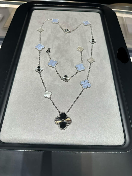 [Mystic] 25 NEW CLOVER 15 MOTIFS PURPLE CHALCEDONY