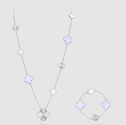 [Mystic] 25 NEW CLOVER 15 MOTIFS PURPLE CHALCEDONY