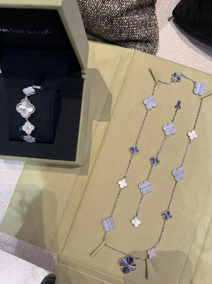 [Mystic] 25 NEW CLOVER 15 MOTIFS PURPLE CHALCEDONY