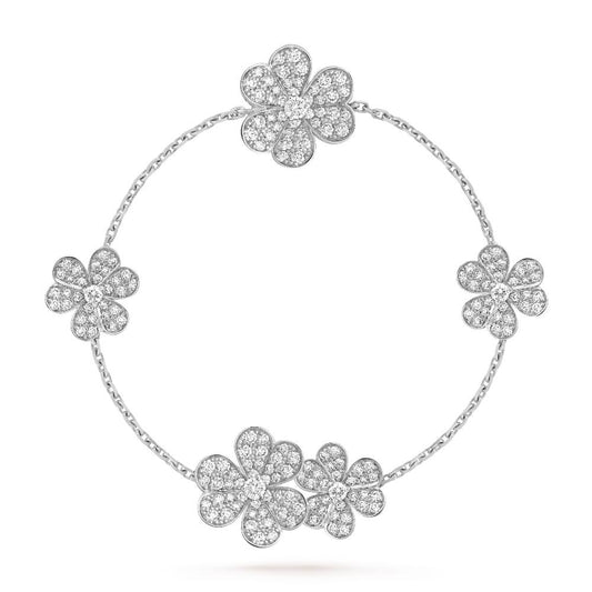[Mystic]FRIVOLE SILVER 5 FLOWERS BRACELET