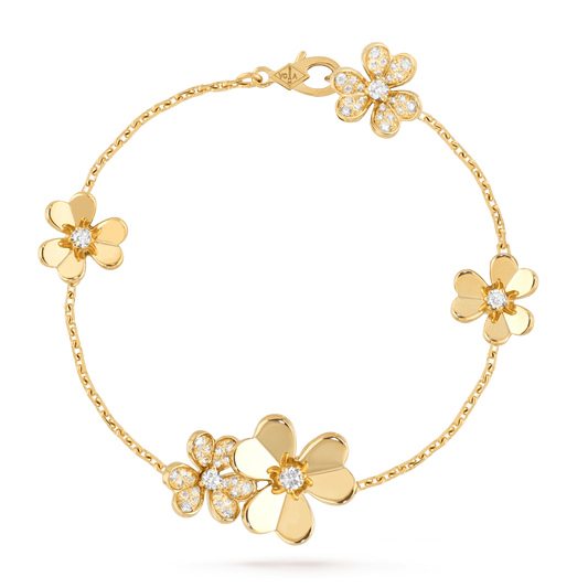 [Mystic]FRIVOLE GOLD 5 FLOWERS BRACELET