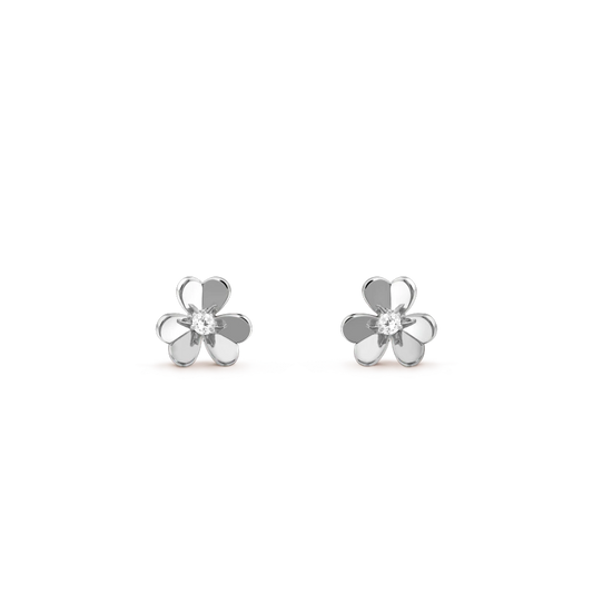 [Mystic]FRIVOLE MINI SILVER FLOWER EARRINGS