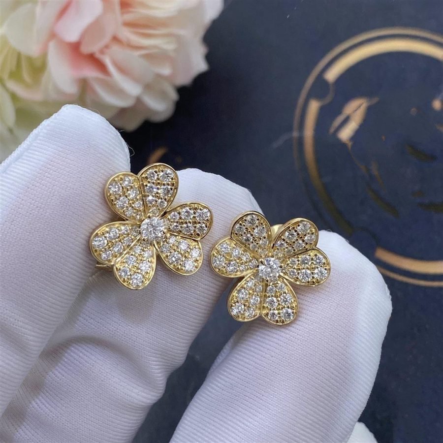 [Mystic]FRIVOLE GOLD FLOWER DIAMOND EARRINGS