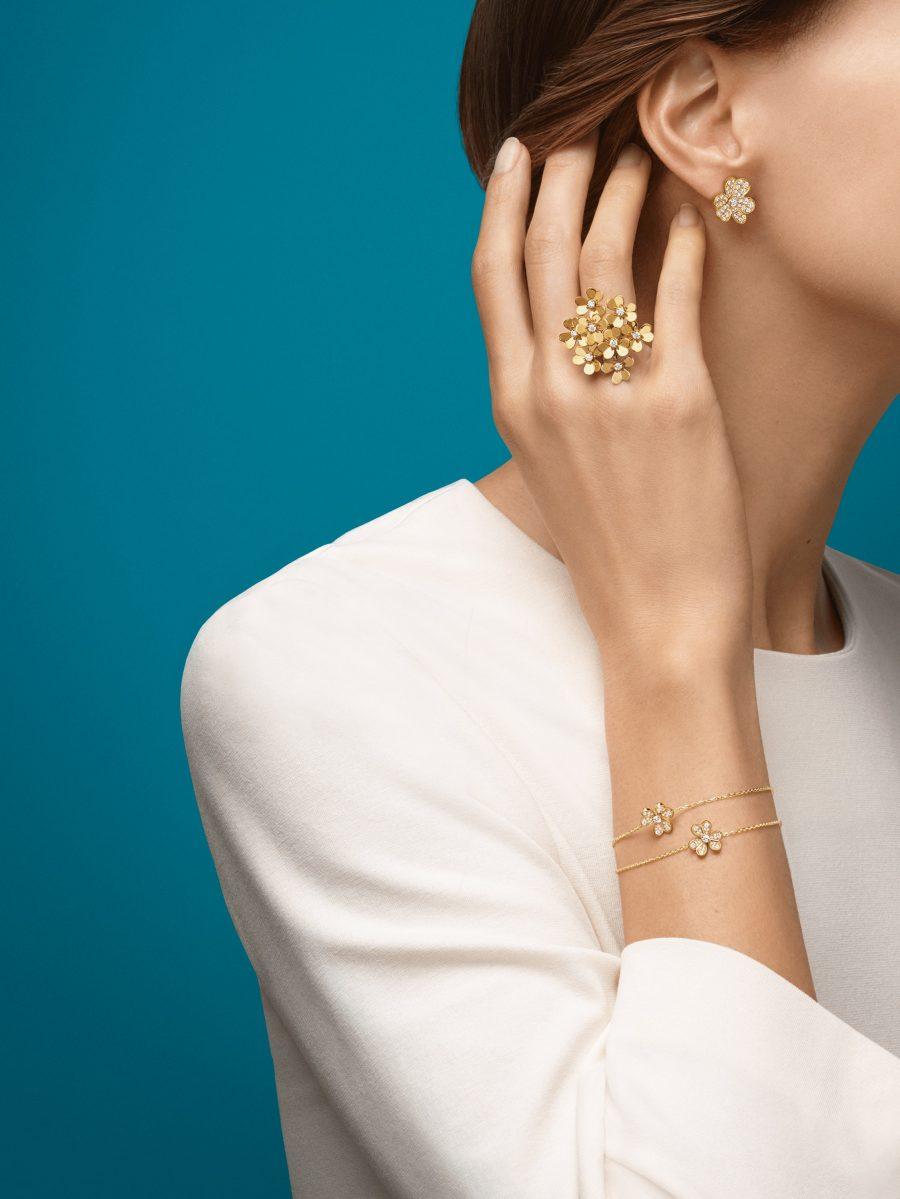 [Mystic]FRIVOLE GOLD FLOWER DIAMOND EARRINGS