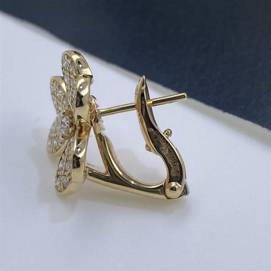 [Mystic]FRIVOLE GOLD FLOWER DIAMOND EARRINGS