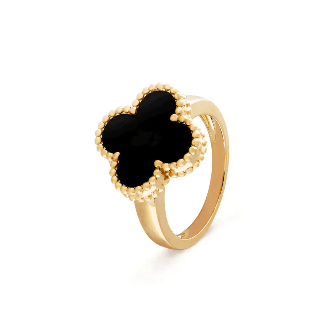 [Mystic]CLOVER ONYX RING