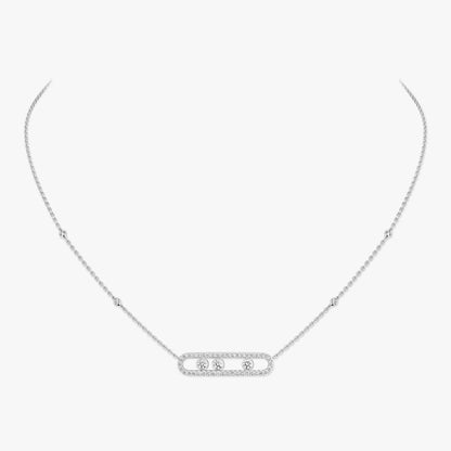 [Mystic JURI] Move Pave_ Rose Gold Diamond Necklace
