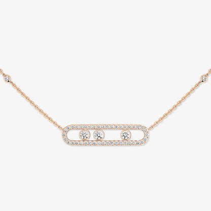 [Mystic JURI] Move Pave_ Rose Gold Diamond Necklace