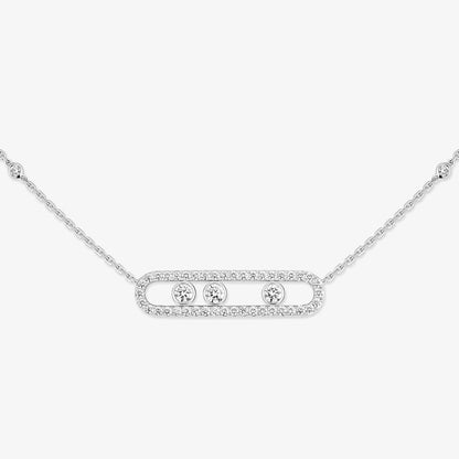 [Mystic JURI] Move Pave_ Rose Gold Diamond Necklace