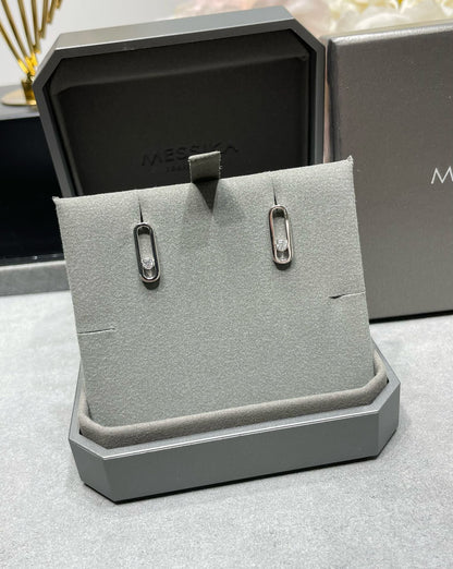 [Mystic JURI]MOVE UNO SMALL 1 DIAMOND EARRINGS