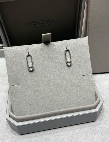 [Mystic JURI]MOVE UNO SMALL 1 DIAMOND EARRINGS