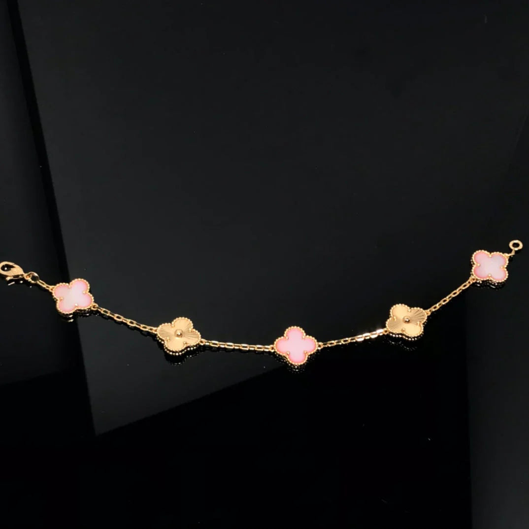 [Mystic-new] CLOVER 5 MOTIFS  PINK MOP BRACELET COLLECTION