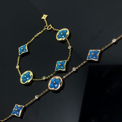 [Mystic]STAR AND SUN 4 MOTIF BLUE BRACELET