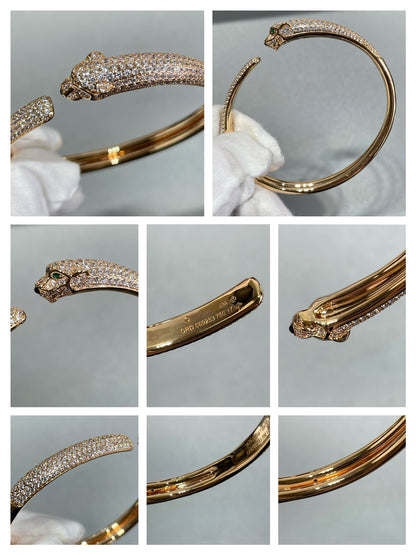[Mystic]PANTHERE FULL DIAMOND OPEN BRACELET